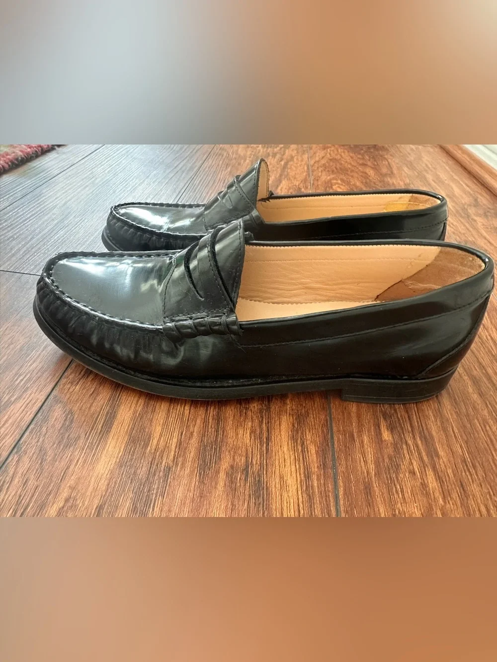 Black Leather Penny Loafers - J.Crew